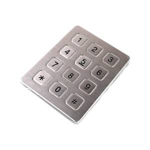 Stainless steel 12 keys payment kiosk outdoor keypad-B720