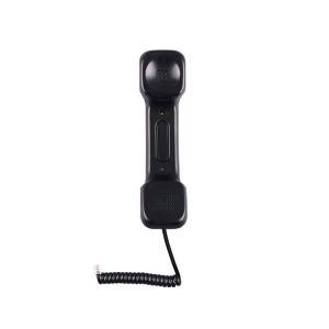 Durable retro curly corded Carbon loaded ABS telephone handset A23