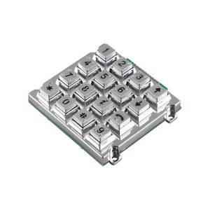 Waterproof 4×4 matrix numeric illuminated metal keypad  -B660