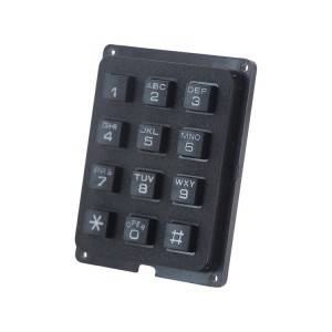 12 keys plastic material vending machine waterproof keypad-B110