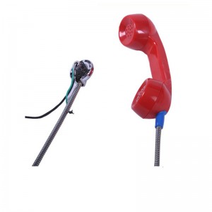 Explosion proof armored cord accessories telephone handset with Y spade connector -A03