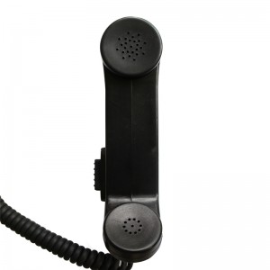 Black color coiled cord flameproof special usage handset -A12