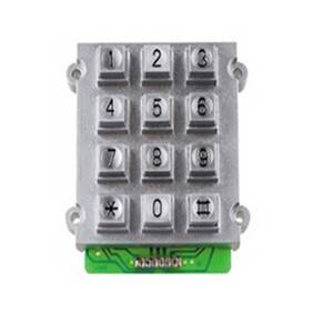 3×4 12 keys zinc alloy waterproof digital keypad B515