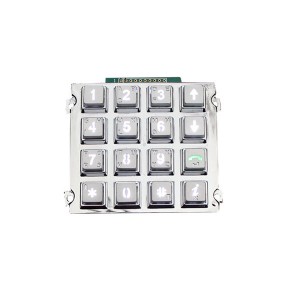16 keys backlight zinc alloy keypad/Emergency Intercom System keypad -B660