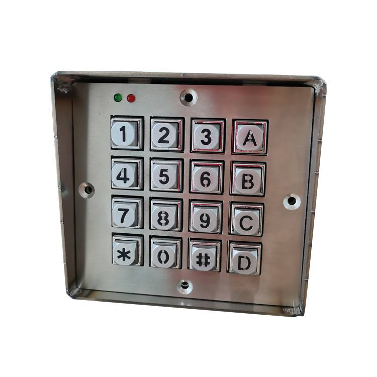 Vandal proof waterproof 4*4 access control metal keypad matrix vending kiosk numeric keypad with 16 keys -B660 Featured Image