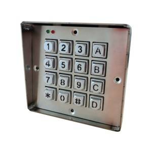 Vandal proof waterproof 4*4 access control metal keypad matrix vending kiosk numeric keypad with 16 keys -B660
