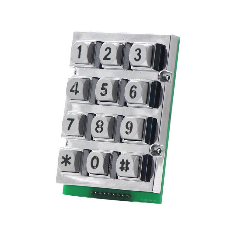 3*4 12 keys zinc alloy Backlit USB Industrial  Metal Keypad-B665 Featured Image