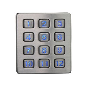 waterproof stainless steel LED ticket vending machine keypad B880