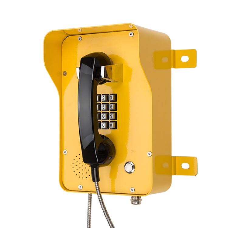 Industrial rolled steel Casting VOIP IP SIP waterproof Telephone with armored Handset JWAT937 Featured Image