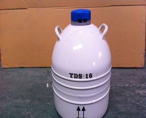 Liquid nitrogen biological container