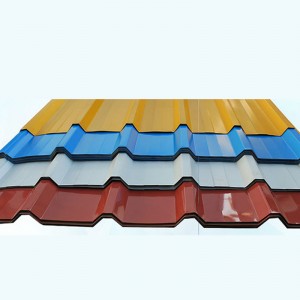 Bwg 34/30/28 Red Color Prepainted Corrugated Steel Roofing Sheet /Color Coated Steel Roof Sheet