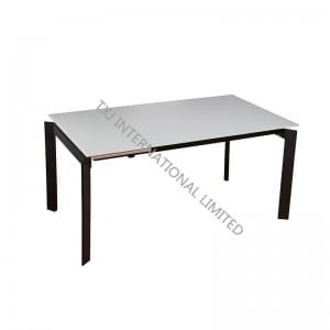 VILLAS Extension Table ,Tempered Glass Top