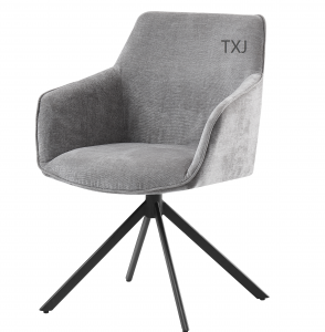 TXJ TC-2134 Audrey Arm chair Made of fabric with Square mental tubes in black powder coating