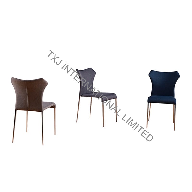 PRINCESS Fabric Dining Chair z chromowaną Nogi Polecane obrazu