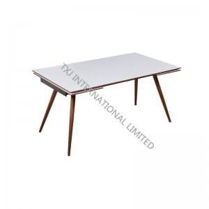 MADRID-DT MDF Dining Table With Walnut Paper Veneer