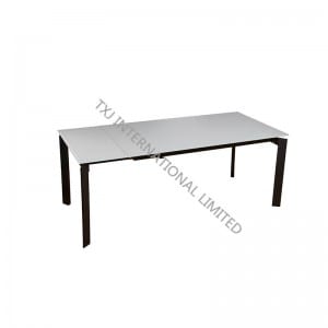 VILLAS Extension Table ,Tempered Glass Top