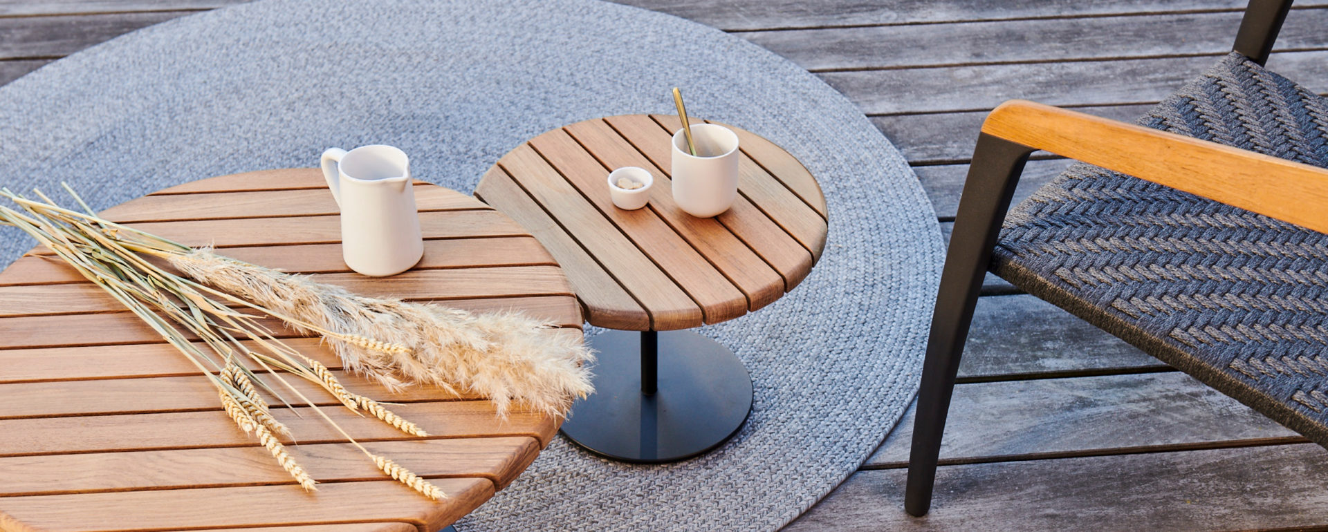 Luxury Outdoor Low Tables//Sustainable teak wood from our teak plantation