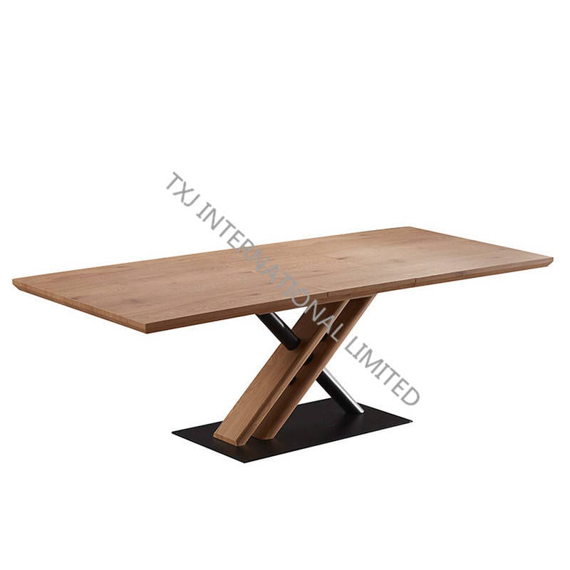 China OEM Navy Velvet Dining Chair - LOWA-DT MDF Extension Table, Oak paper veneer – TXJ