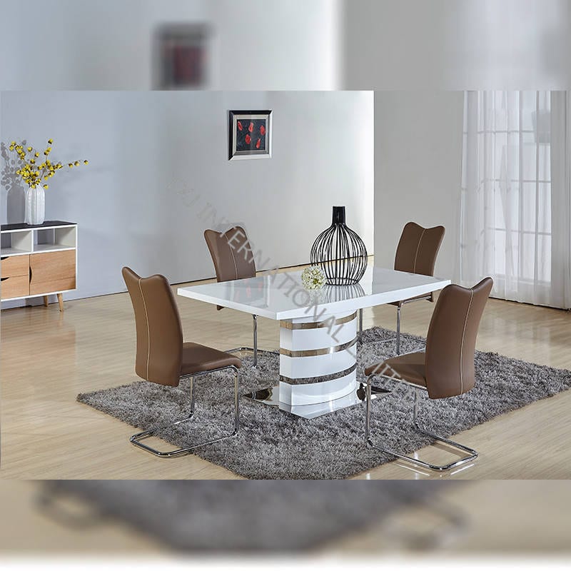 TD-1660 MDF Extension Table ,High Glossy White Featured Image
