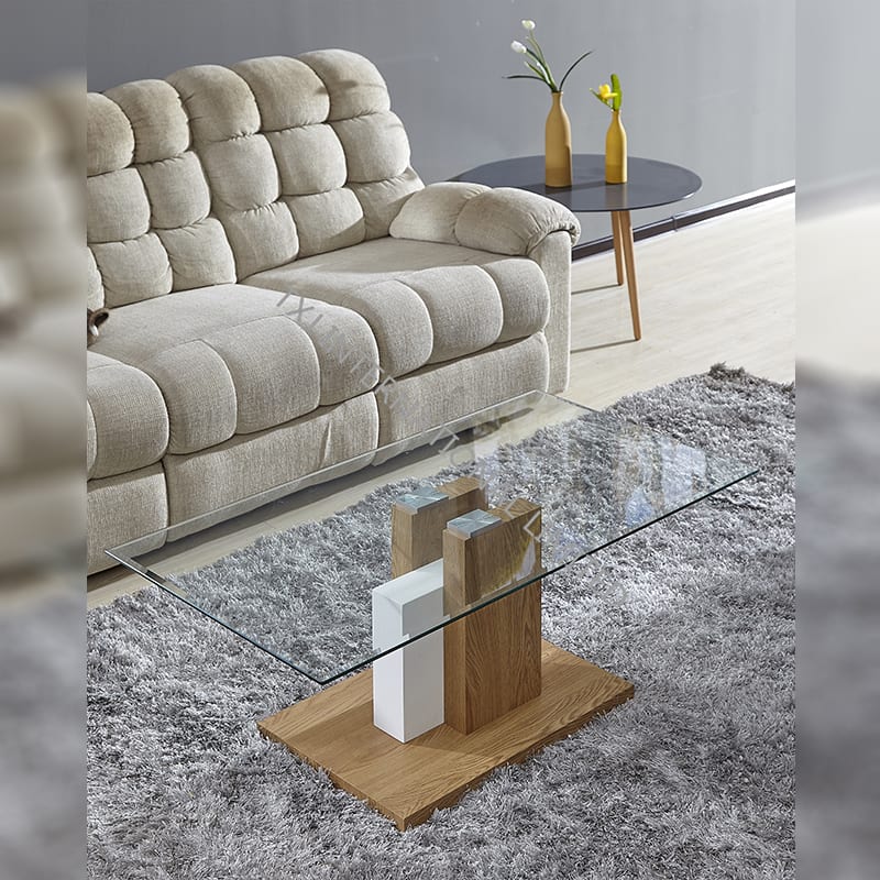 BT-1735 Tempered Glass Coffee Table With MDF Frame Featured Image