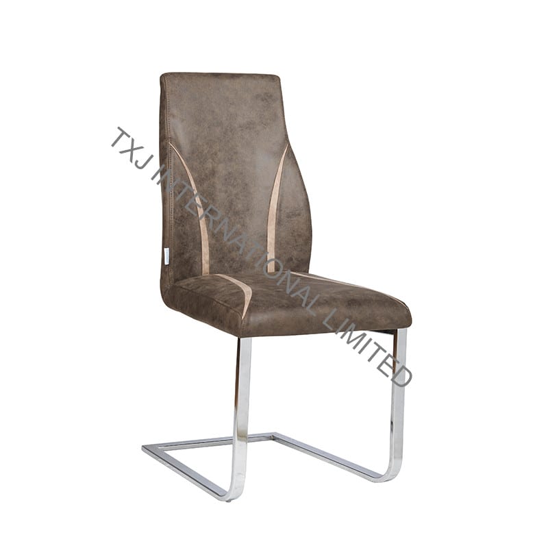 LINE Fabric Dining Chair With Chromed Legs Featured Image