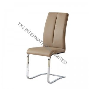 TC-1729 PU Dining Chair/Swing Chair with Chromed Leg