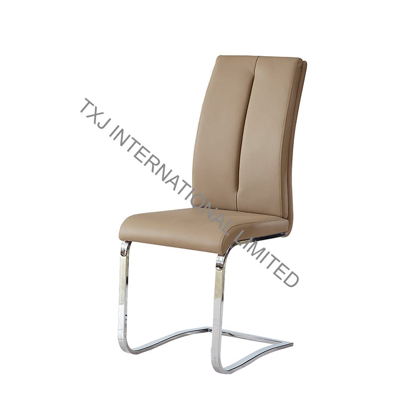 OEM Supply Street Solar Bench - TC-1729 PU Dining Chair with Chromed Frame – TXJ