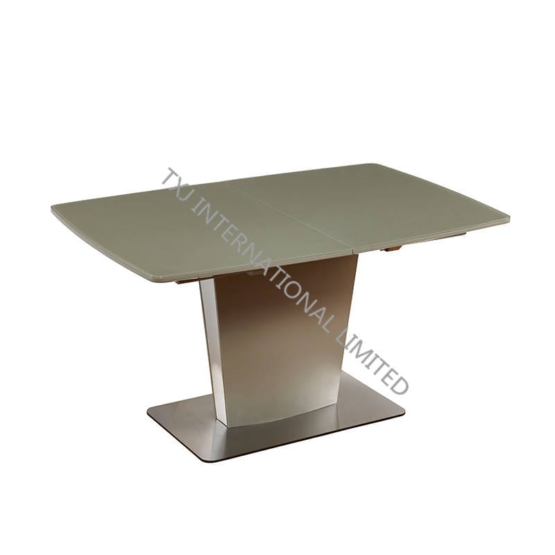 2017 Good Quality Glass Top Wedding Table - ISABELLE-DT MDF With Glass Extension Table – TXJ
