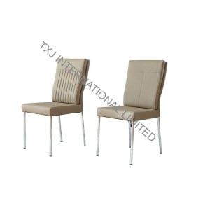 TC-1782 PU Dining Chair with Chromed Frame