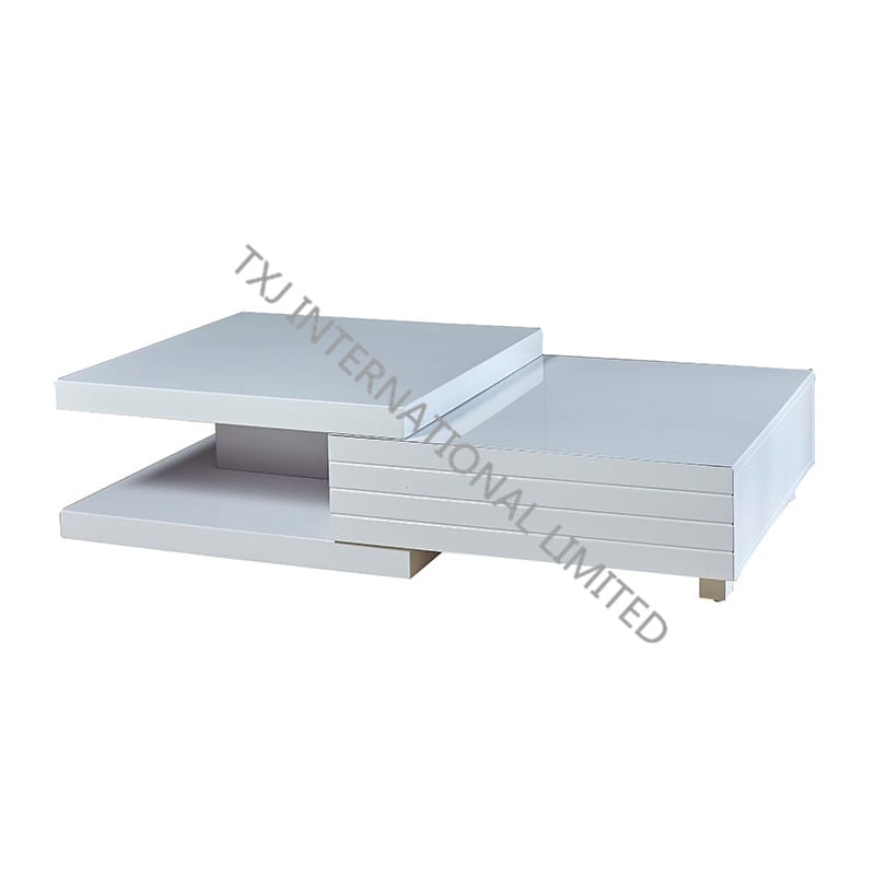 Fast delivery Modern Outdoor Wood Bench - TT-1664 MDF Coffee Table White – TXJ