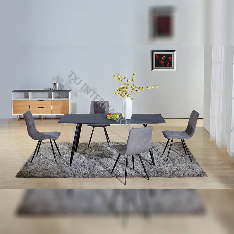TD-1654 Tempered Glass Table With Stone Painting Featured Image