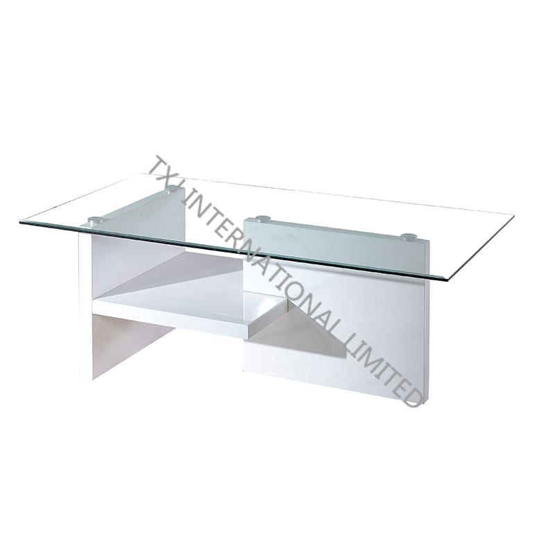 BT-1423 Tempered Glass Coffee Table With MDF Leg Featured Image