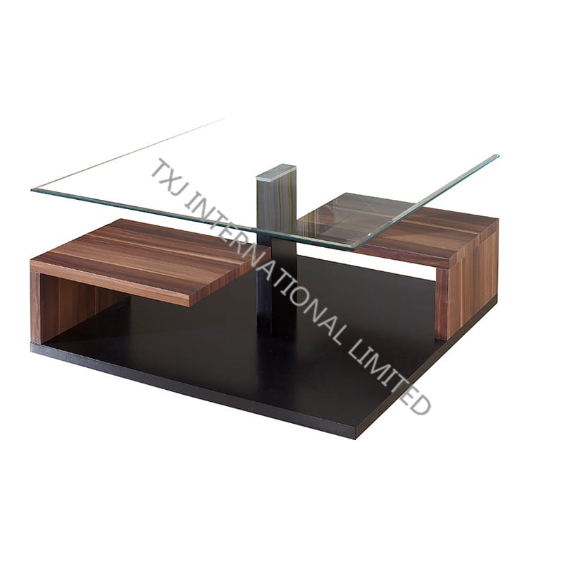 Factory wholesale Smart Coffee Table - BT-1429 Tempered Glass Coffee Table With MDF Frame – TXJ