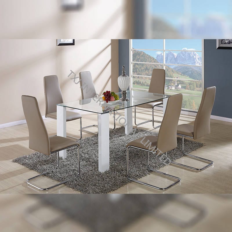 BD-1415 Tempered Glass Dining Table Featured Image