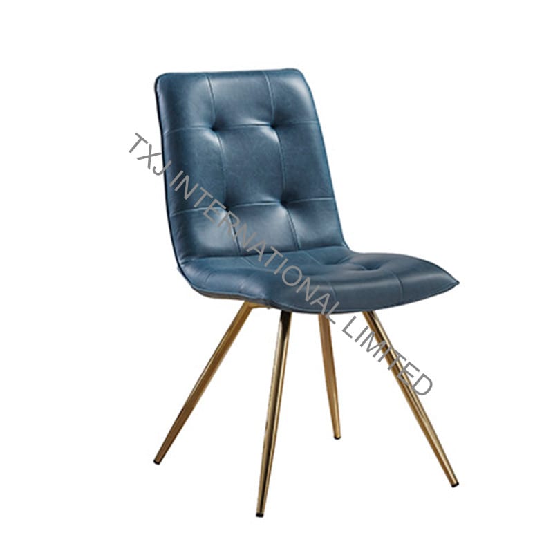 China Cheap price High Gloss Coffee Table - JACKIE PU Dining Chair with Black Powder Coating Legs – TXJ