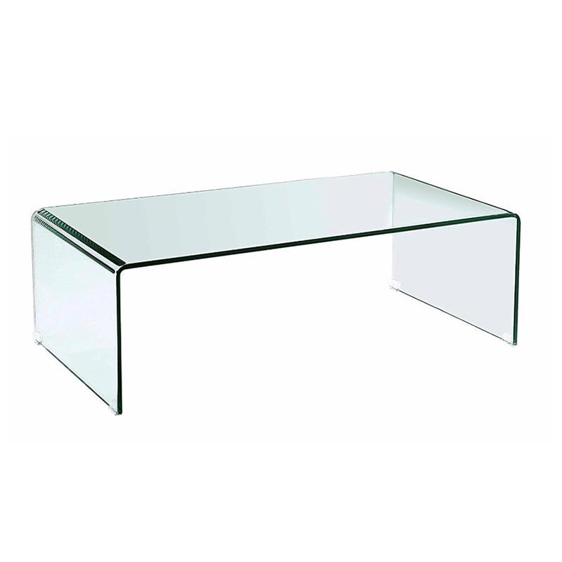 BENT glass coffee table