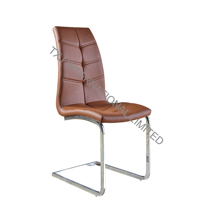 BC-1671 PU Dining Chair With Chromed Frame Featured Image