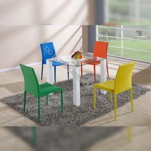 BD-1413 Design modern glass dining table set/glass home furniture dining table set