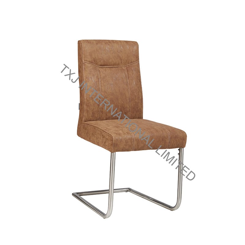 JOHNSON  Fabric Dining Chair With Stainless Steel Tube Featured Image