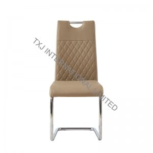 BC-1758 PU Dining Chair With Chromed Frame