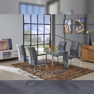 China Factory for Dining Room Chairs - GOLF-DT Tempered glass dining table with modern design – TXJ