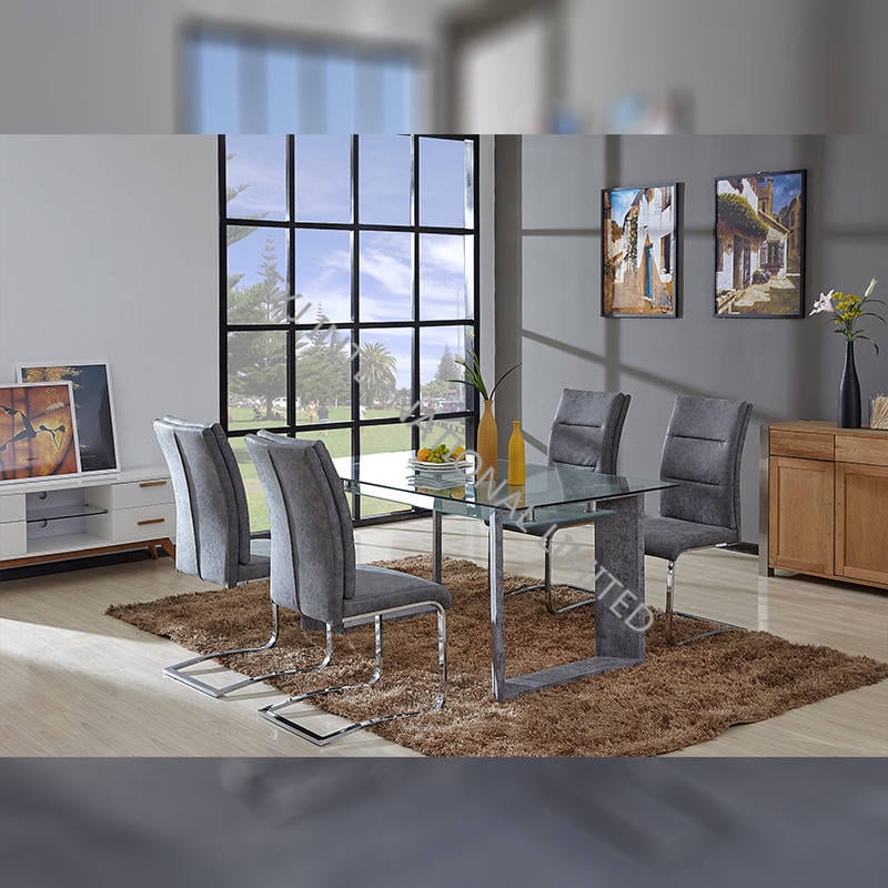 GOLF-DT Tempered glass dining table with modern design Featured Image