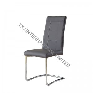TC-1728 PU Dining Chair with Chromed Frame