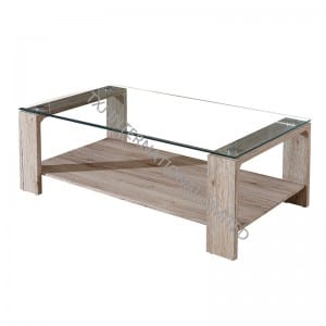 TT-1450 Tempered Glass Coffee Table With MDF Frame