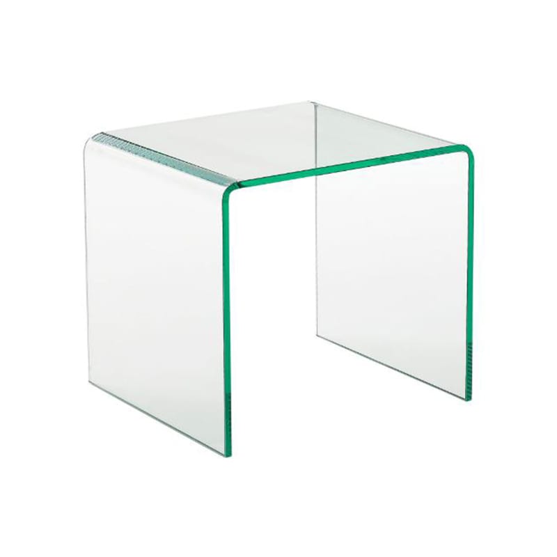 Bent glass table