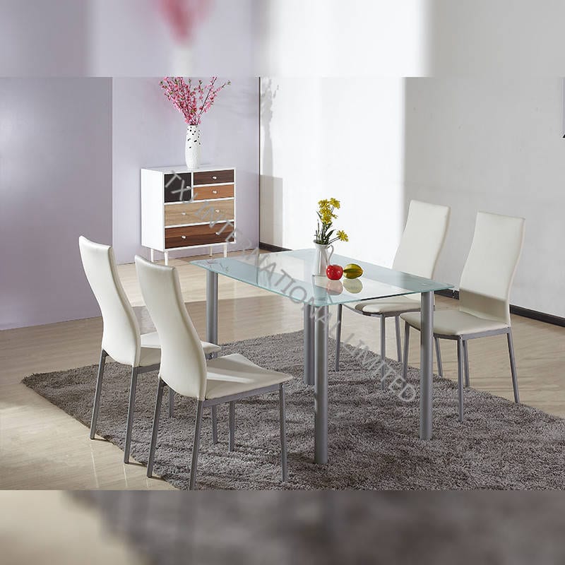 Super Lowest Price Oak Color Coffee Table - TD-2326 Tempered Glass Dining Room Table – TXJ