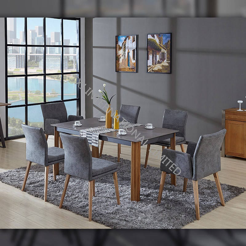 Excellent quality Antique French Coffee Table - CARSEN-TABLE Top Quality Dining Room Table Tempered Glass Dining Table And Chair – TXJ