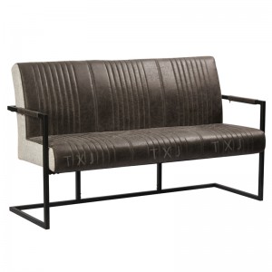 B-2120 PU Bench with Vintage Style