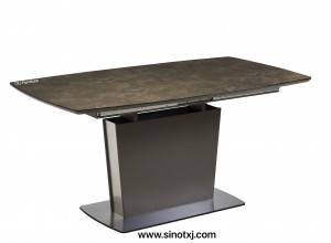 Dining Furniture MDF+glass with glaze Extension dining table TD-2050