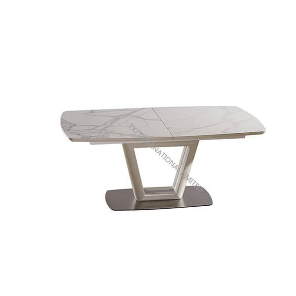 factory customized Coffee Dining Table - EMILY-DT Extension Table With MDF&Ceramic Top – TXJ